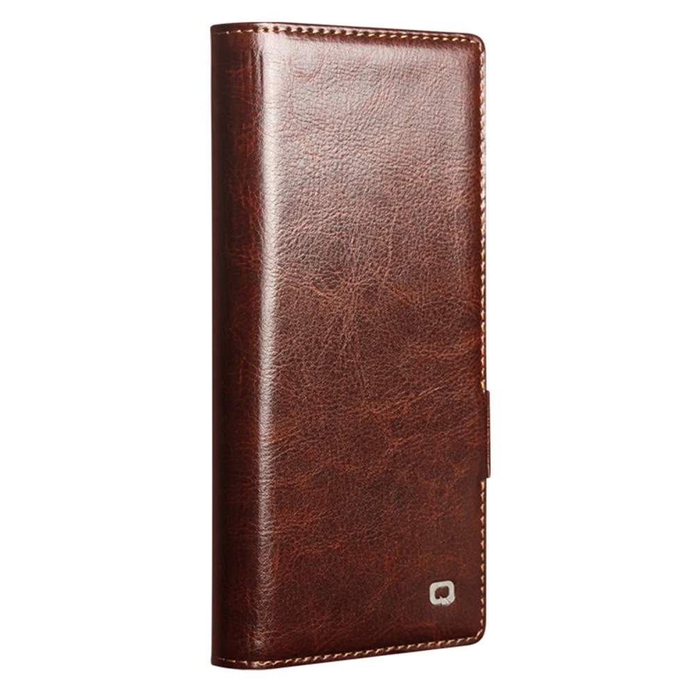 Lederhülle mit Klappe für Samsung Galaxy Z Fold 8 Ultra, qialino, braun