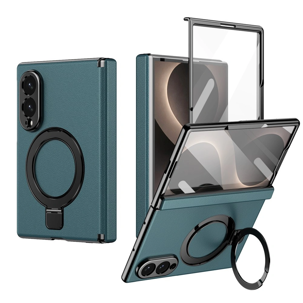 Funda para Samsung Galaxy Z Fold 8, con soporte y cristal para la pantalla externa, para MagSafe, verde