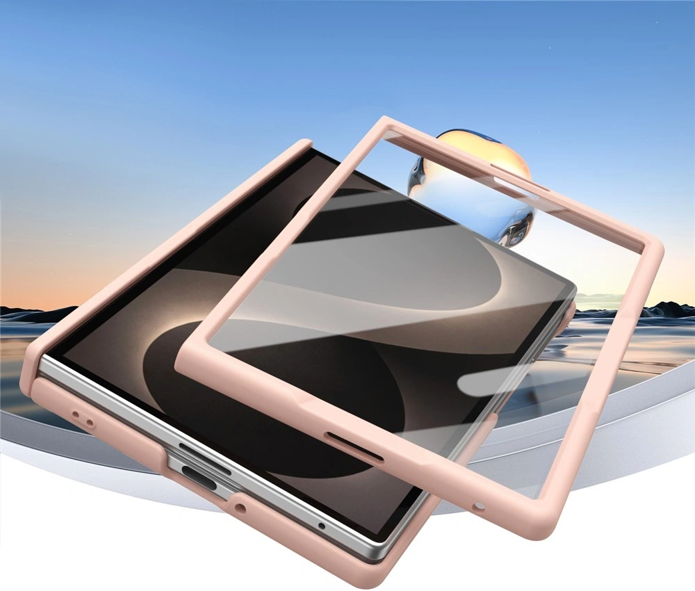 Custodia per Samsung Galaxy Z Fold 8, con vetro per lo schermo esterno, per MagSafe, rosa