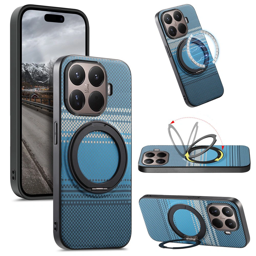 Funda para Xiaomi 17T, soporte giratorio, para MagSafe, con soporte, azul