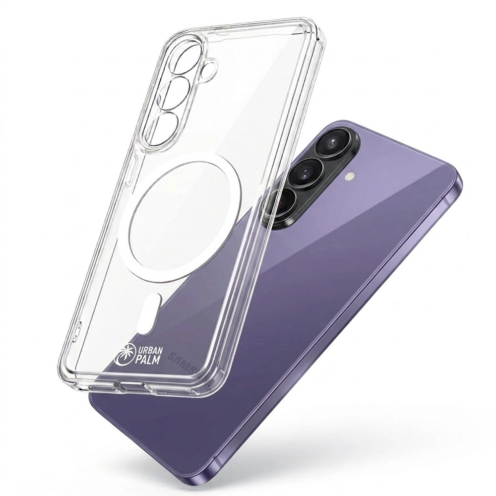 Coque UrbanPalm pour Samsung Galaxy A57 5G, compatible MagSafe, transparente