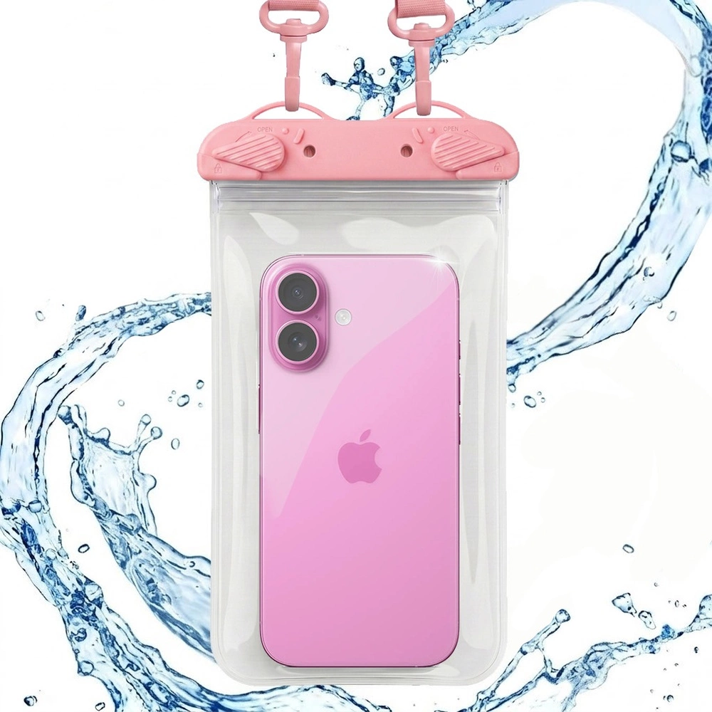 Funda impermeable IPX8 para teléfono, universal, arcoíris, rosa