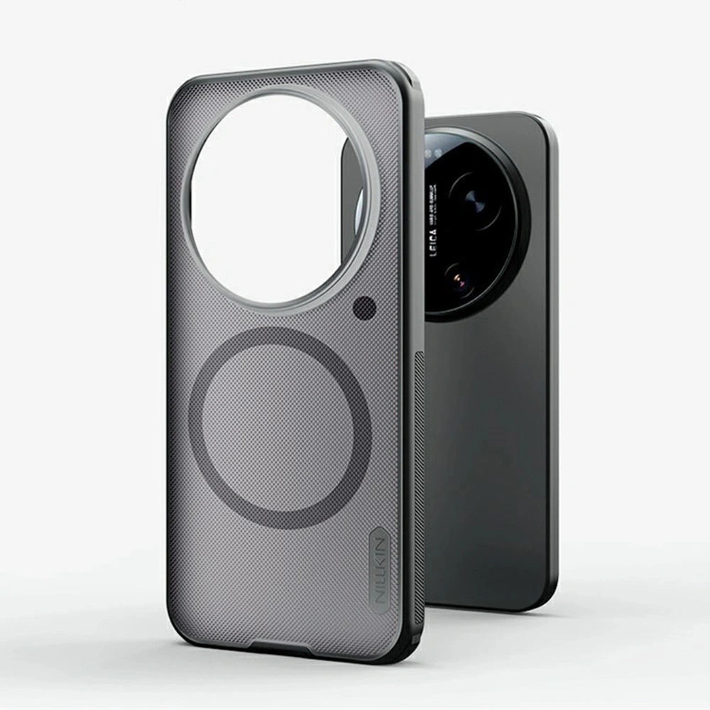 Custodia fumé per Xiaomi 17 Ultra, Nillkin Super Frosted Shield Pro, nera