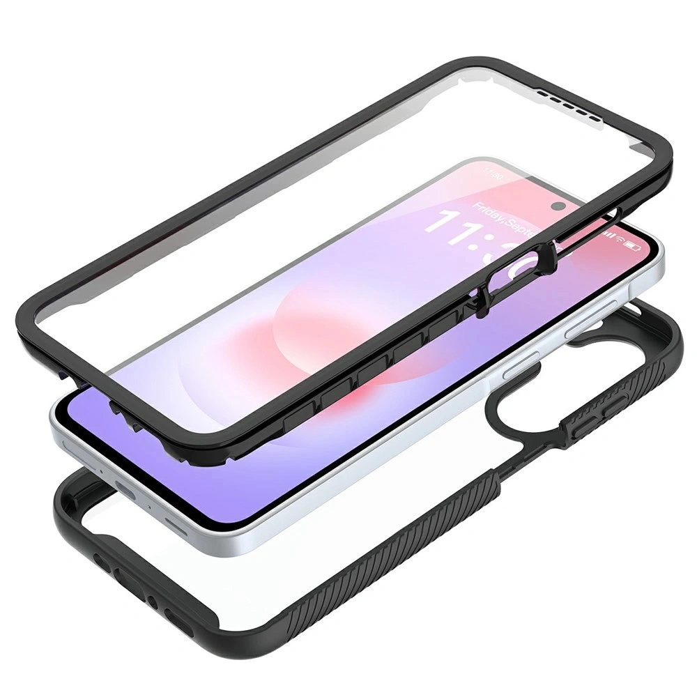 Funda 360 para Samsung Galaxy A27 5G, a prueba de golpes, con protector de pantalla, negro transparente
