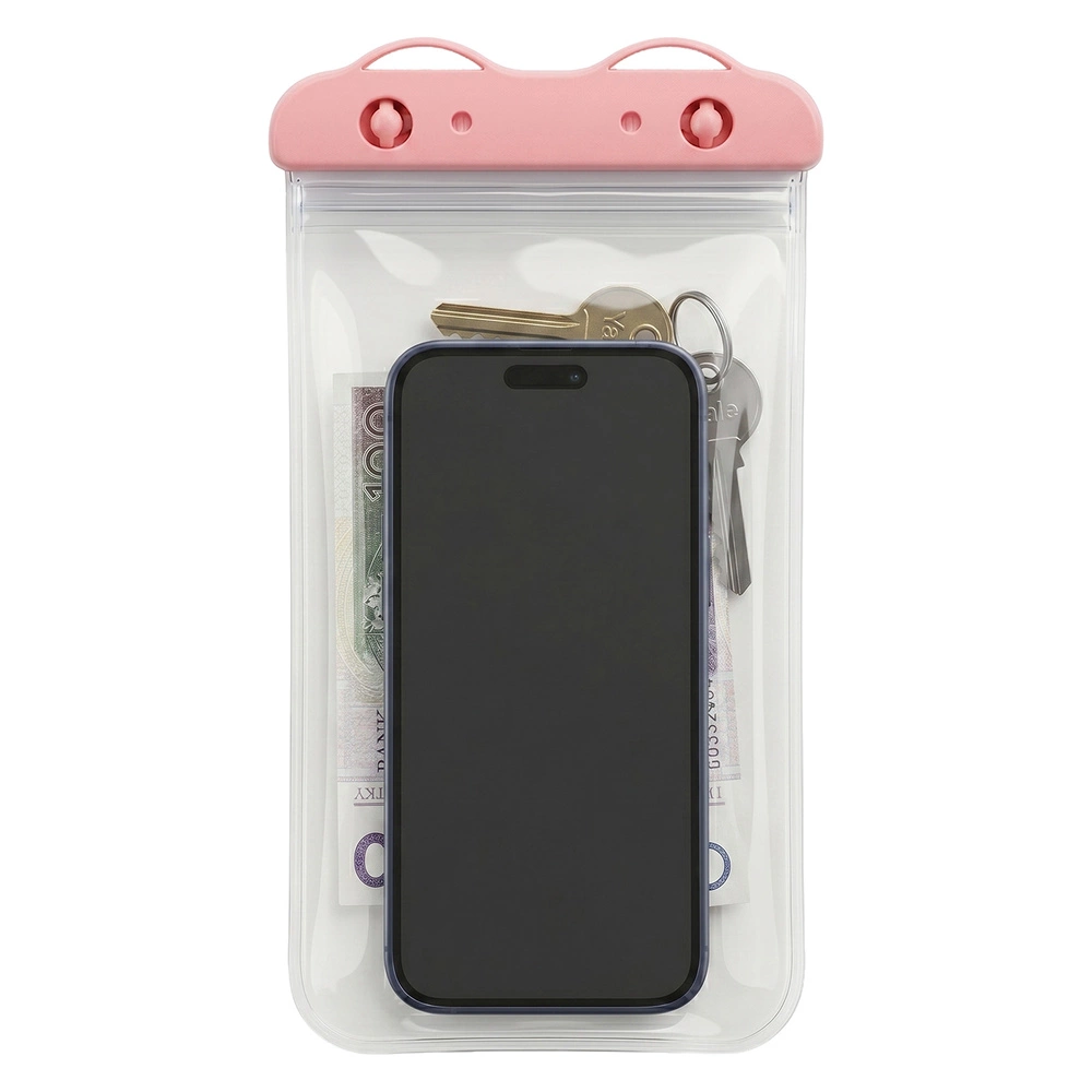 Funda impermeable IPX8 para teléfono, universal, arcoíris, rosa