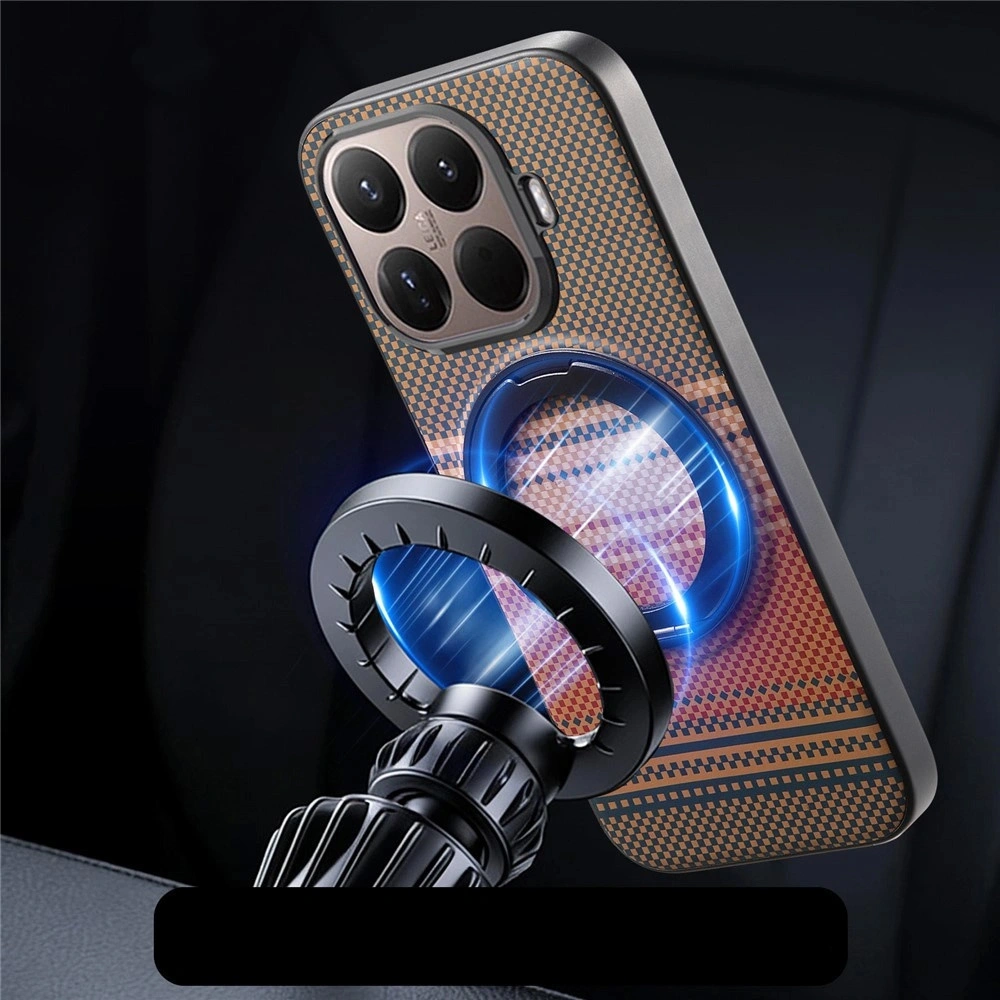 Funda para Xiaomi 17T Pro, soporte giratorio, para MagSafe, con soporte, marrón