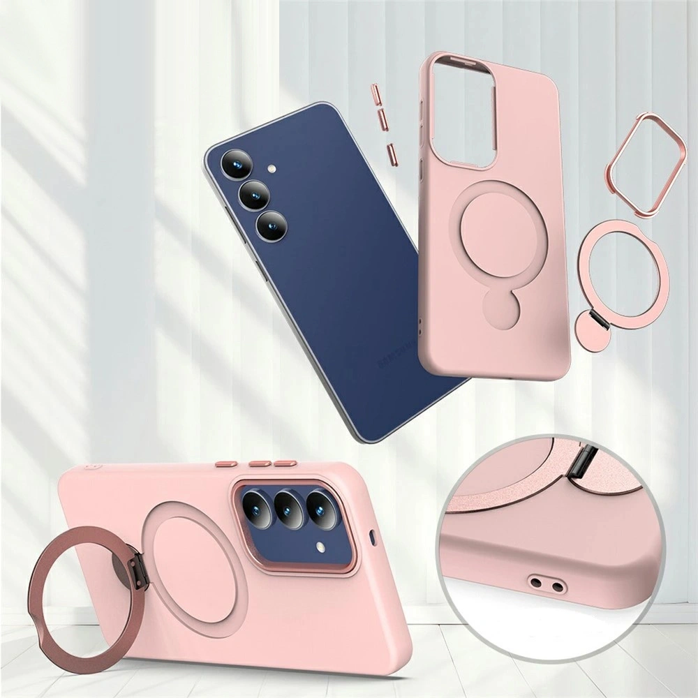 Custodia per Samsung Galaxy A27 5G, con supporto, per MagSafe, rosa