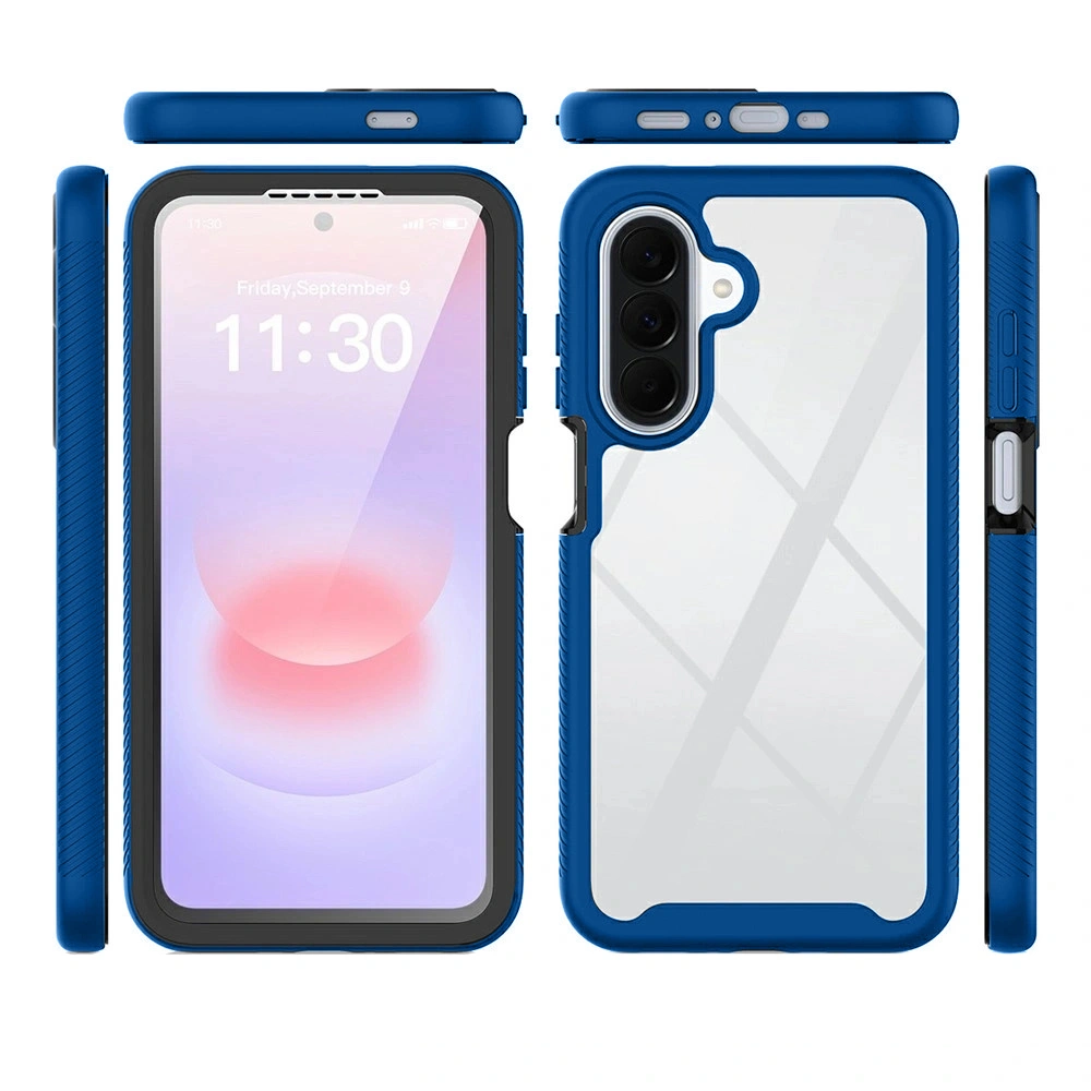 360 Case for Samsung Galaxy A27 5G, Shockproof, with display protective, transparent blue