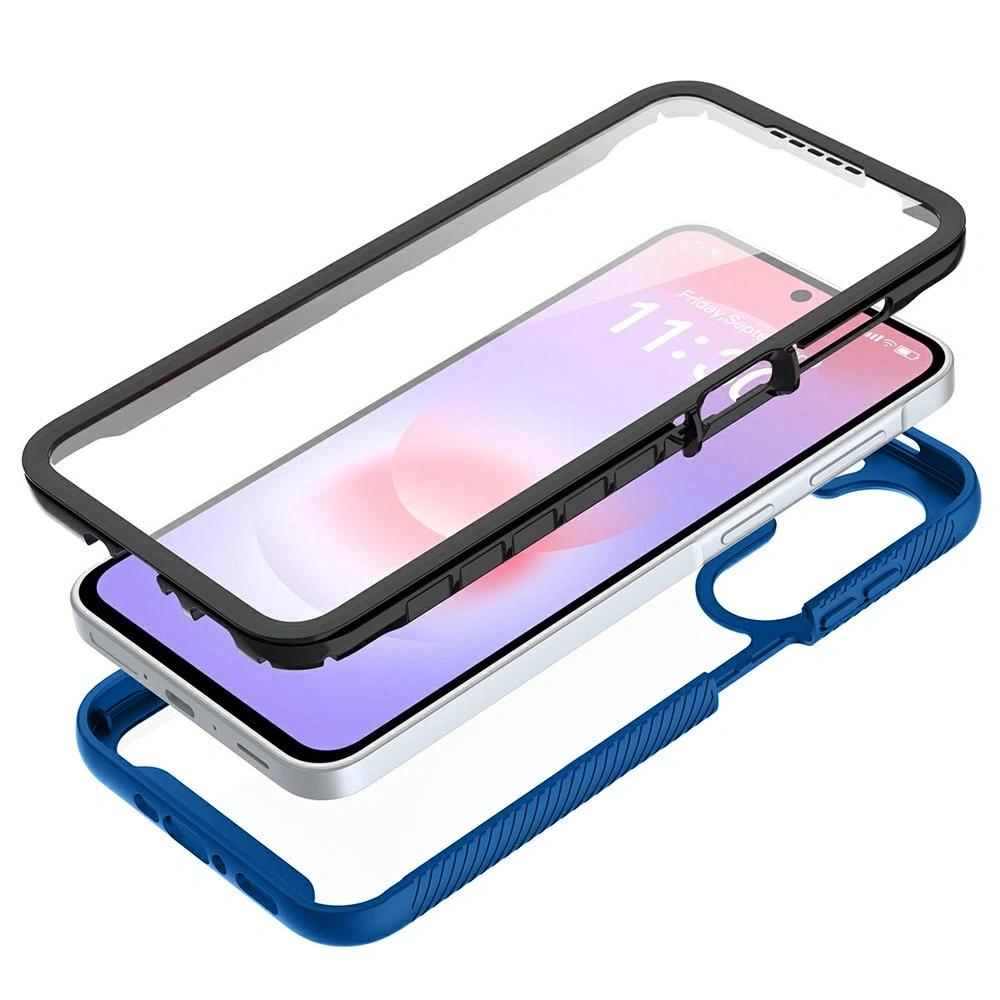 360 Case for Samsung Galaxy A27 5G, Shockproof, with Screen Protector, Transparent Blue
