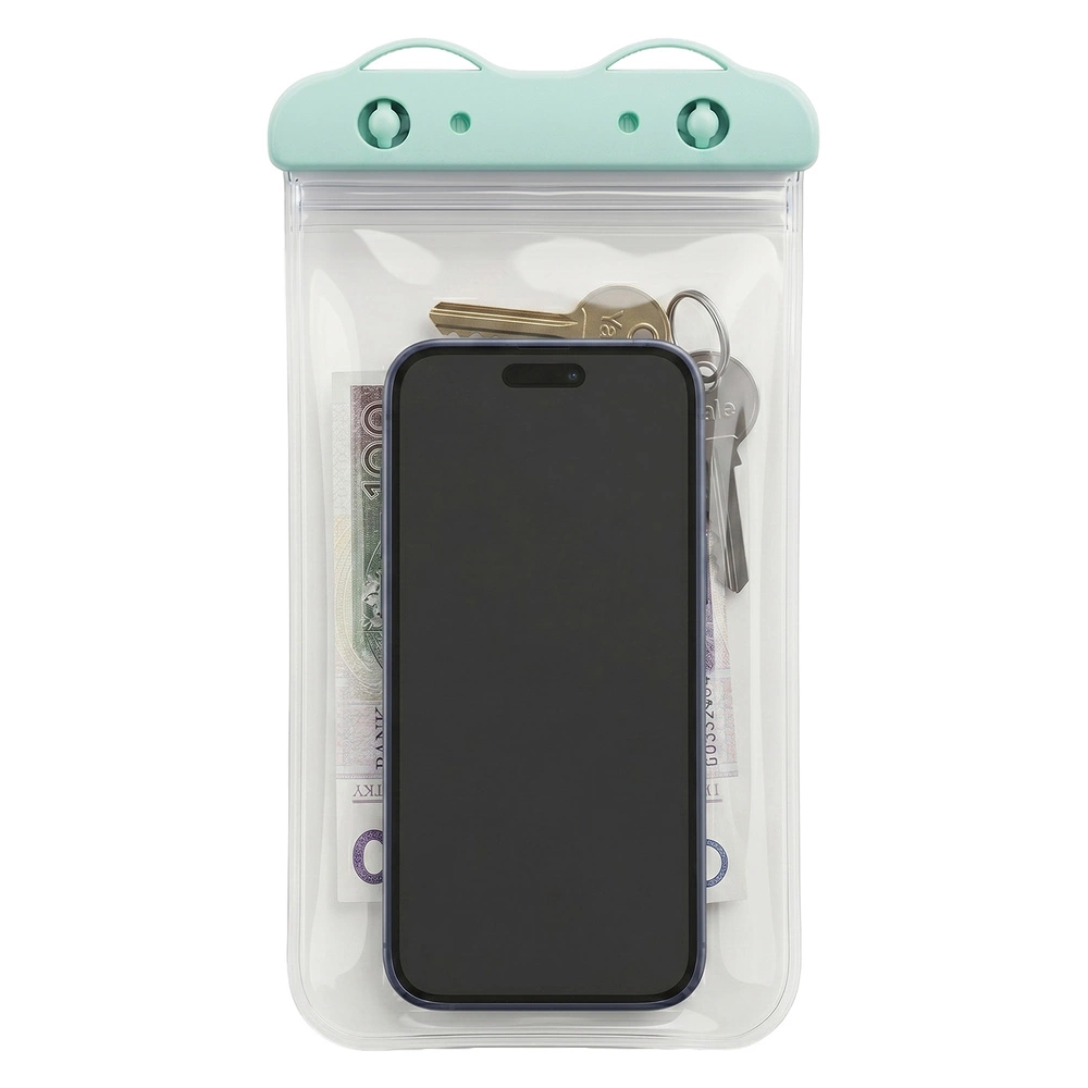 Funda impermeable IPX8 para teléfono, universal, arcoíris, verde