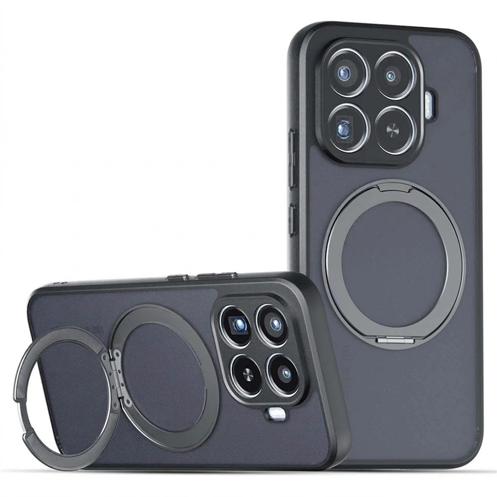 Étui pour Xiaomi 17T Pro, toucher mat, avec support, noir
