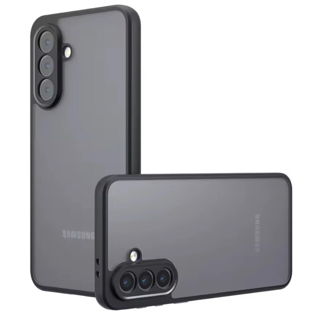 Custodia Smoke per Samsung Galaxy A27 5G, Fusion Hybrid, cornice nera