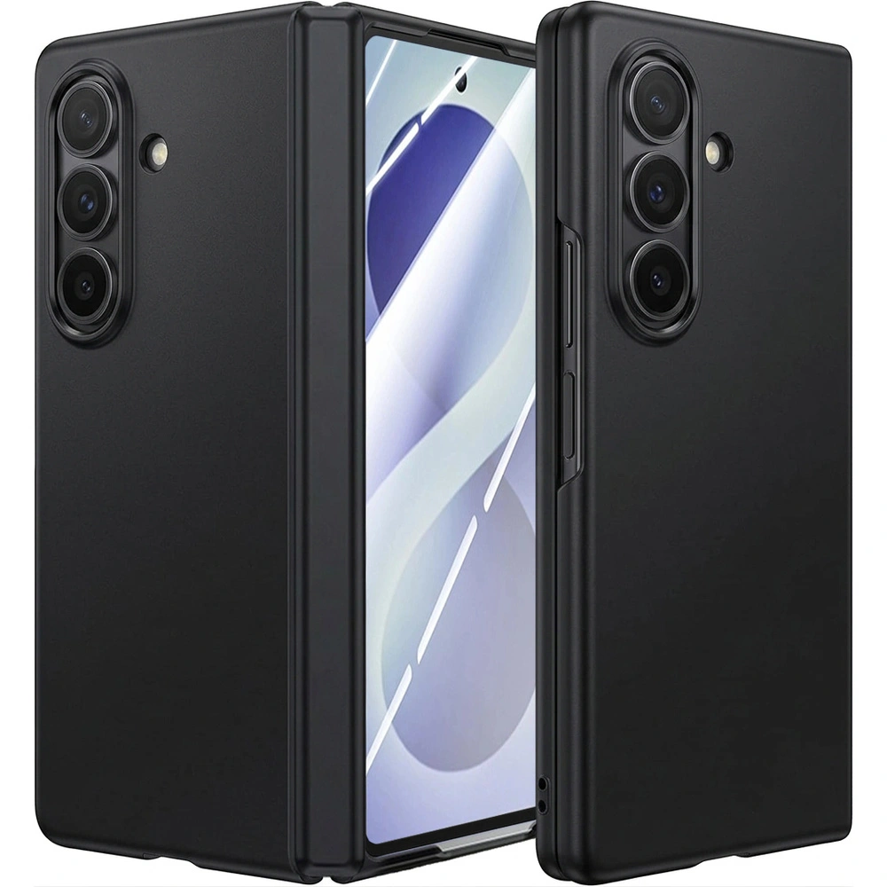 Custodia per Samsung Galaxy Z Fold 8 Ultra, custodia rigida, con vetro per lo schermo esterno, nera