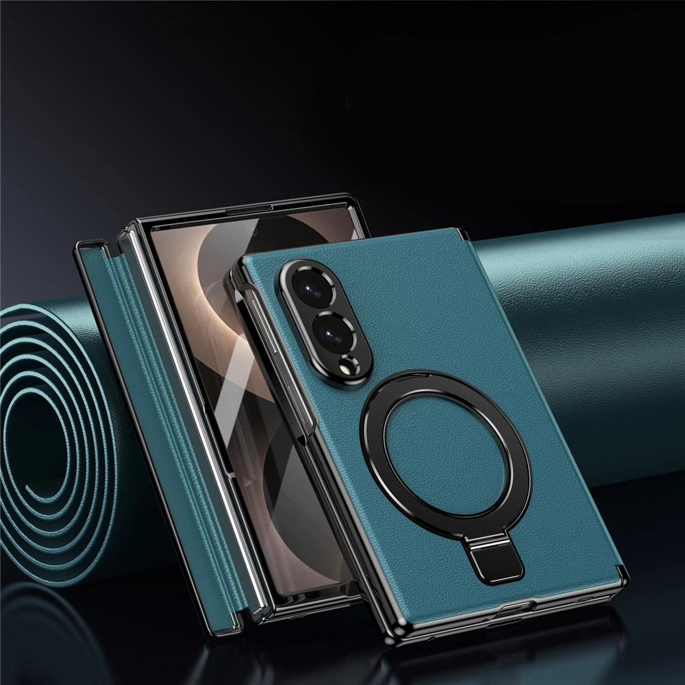 Funda para Samsung Galaxy Z Fold 8, con soporte y cristal para la pantalla externa, para MagSafe, verde