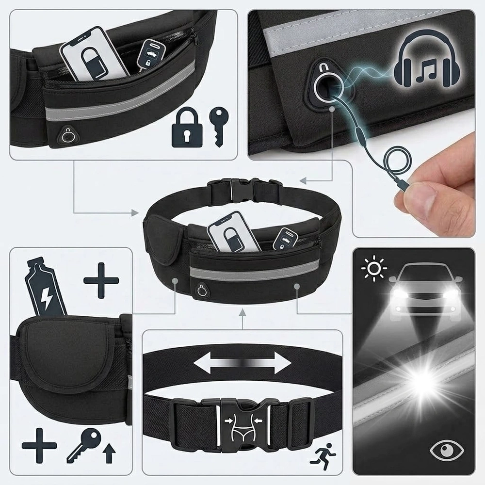 Funda impermeable para teléfono, universal, negra