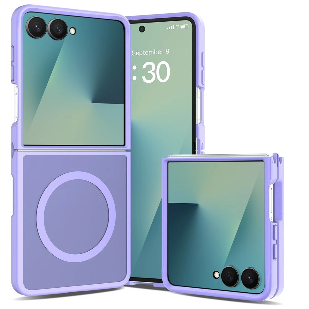 Custodia fumé per Samsung Galaxy Z Flip 8, Skin Touch, per MagSafe, viola