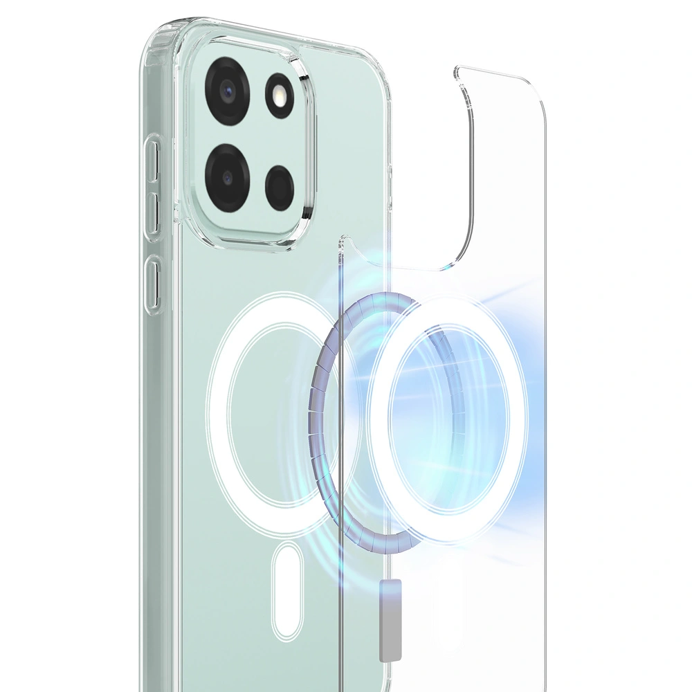Funda para OnePlus Nord 6, Fusion Hybrid, para MagSafe, transparente