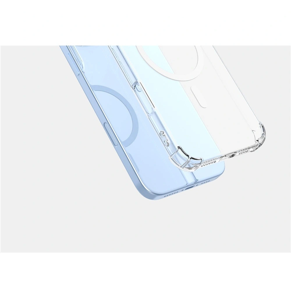 Funda transparente para Motorola Moto G77 / G67, a prueba de caídas, para MagSafe