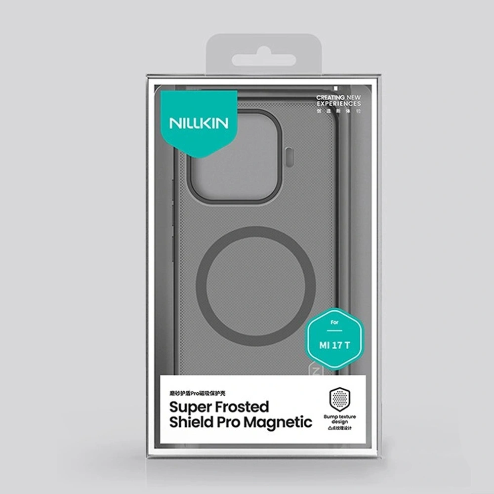 Custodia fumé per Xiaomi 17T, Nillkin Frosted Shield Pro Magnetica, per MagSafe, nera