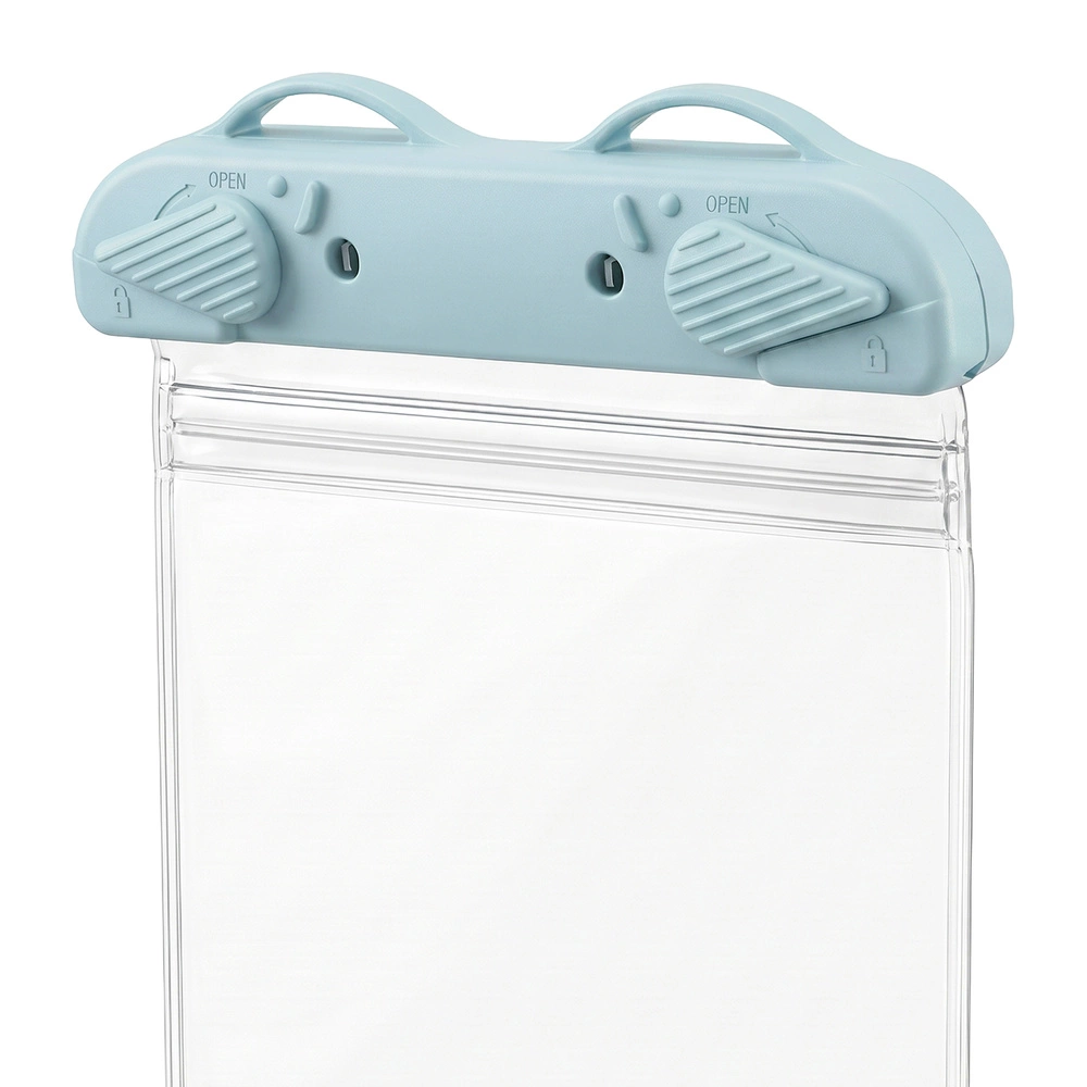 Funda impermeable para teléfono IPX8, universal, arcoíris, azul