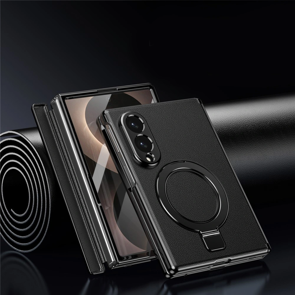 Funda para Samsung Galaxy Z Fold 8, con soporte y vidrio para la pantalla externa, para MagSafe, negro
