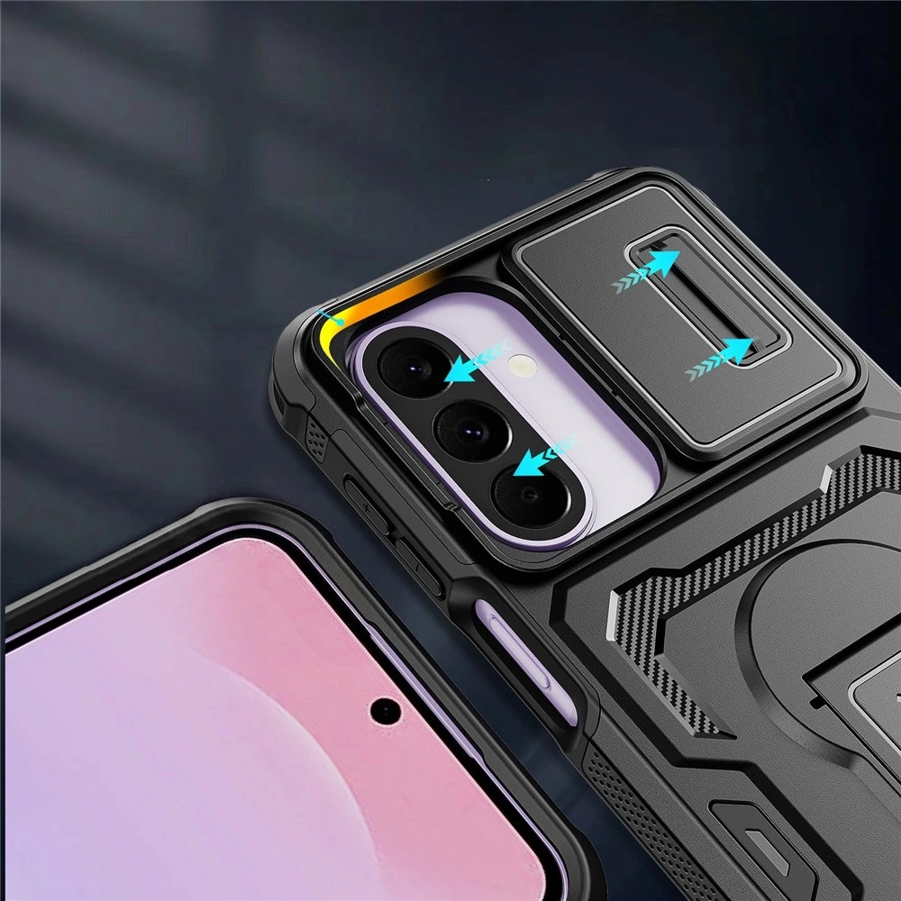 Schutzhülle für Samsung Galaxy A27 5G mit Kameraverschluss, schwarz