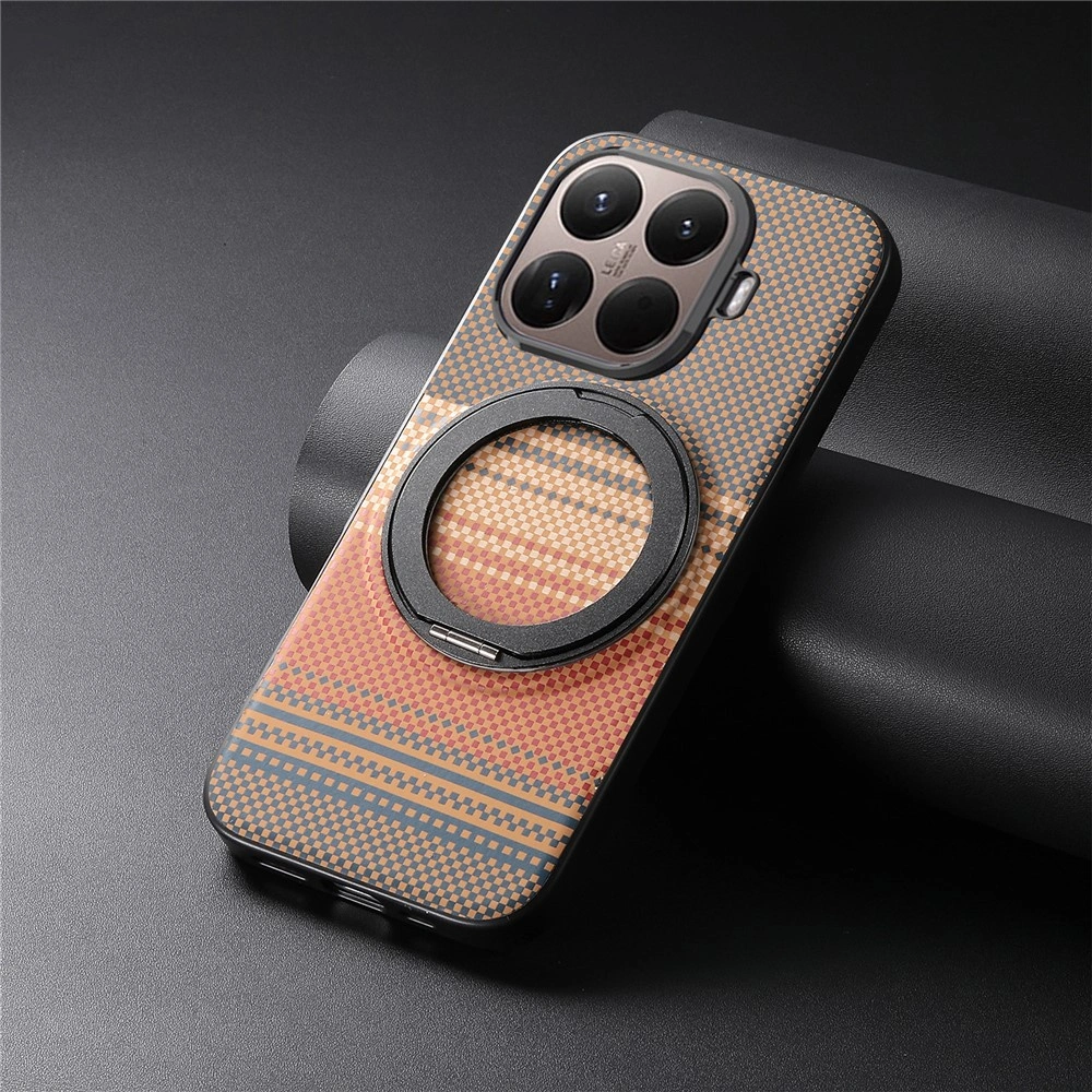 Funda para Xiaomi 17T, soporte giratorio, para MagSafe, con soporte, marrón