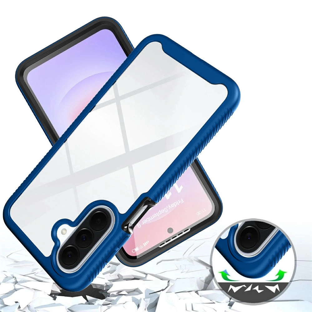 360 Case for Samsung Galaxy A27 5G, Shockproof, with display protection, transparent blue