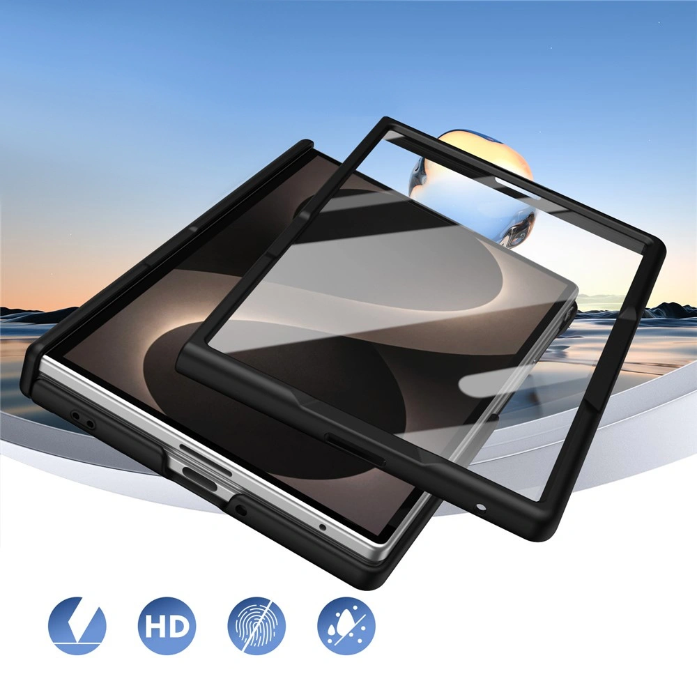 Custodia per Samsung Galaxy Z Fold 8, con vetro per lo schermo esterno, per MagSafe, nera