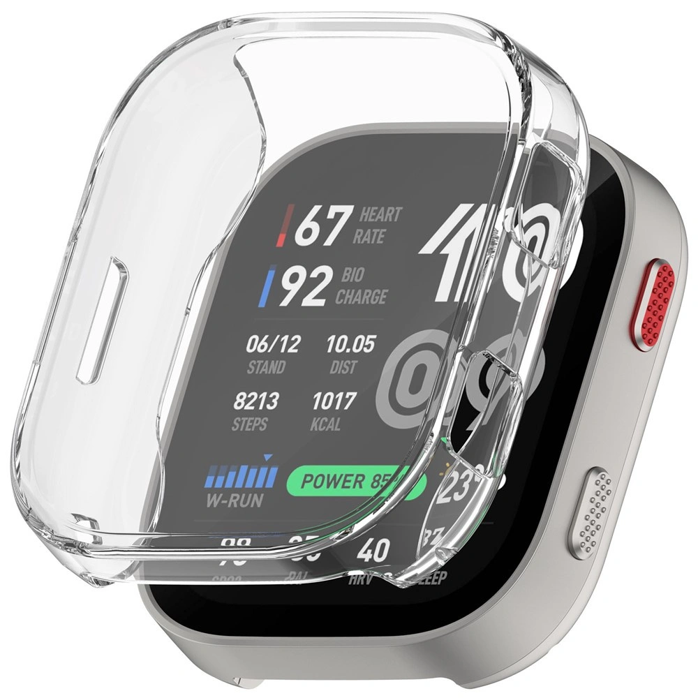 Funda 2 en 1 con protector de pantalla para Amazfit Bip Max, transparente
