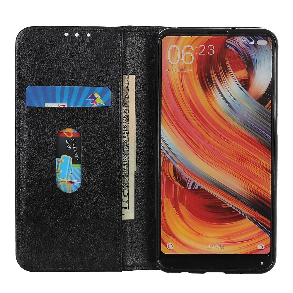 Funda con tapa para Oppo Find X9 Ultra, cuero dividido, negro