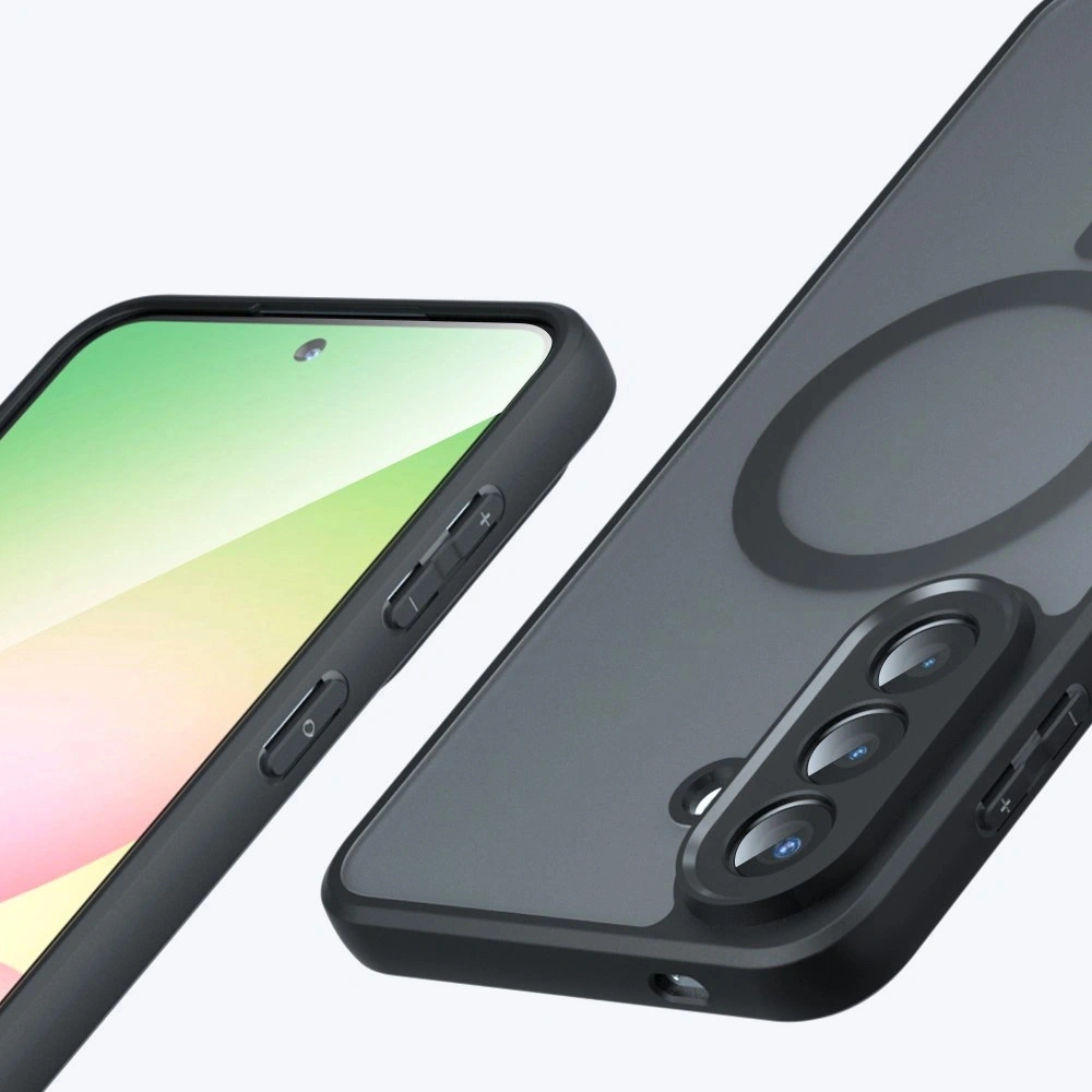 Custodia fumé per Samsung Galaxy A27 5G, custodia opaca, per MagSafe, cornice nera