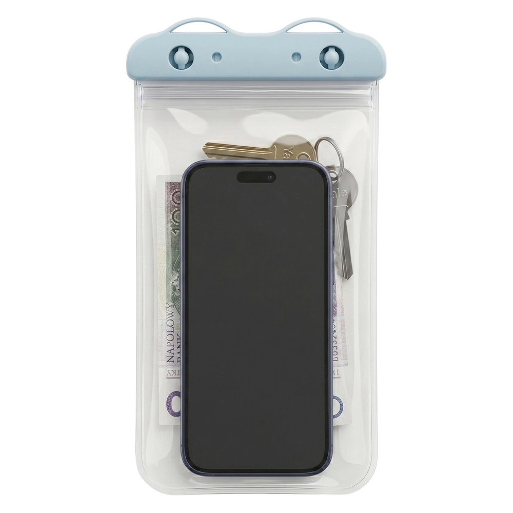 Funda impermeable IPX8 para teléfono, universal, arcoíris, azul