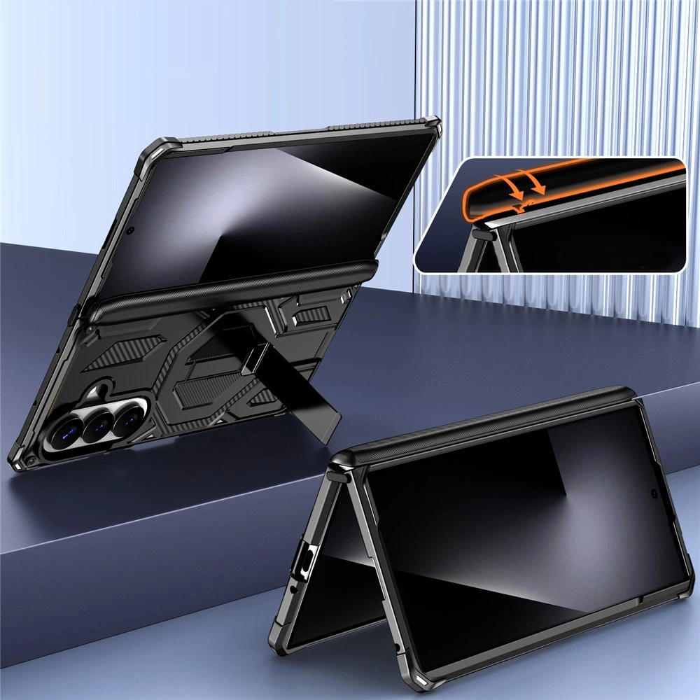 Funda blindada para Samsung Galaxy Z Fold 8 Ultra, con soporte y cubierta de bisagra, para MagSafe, negra