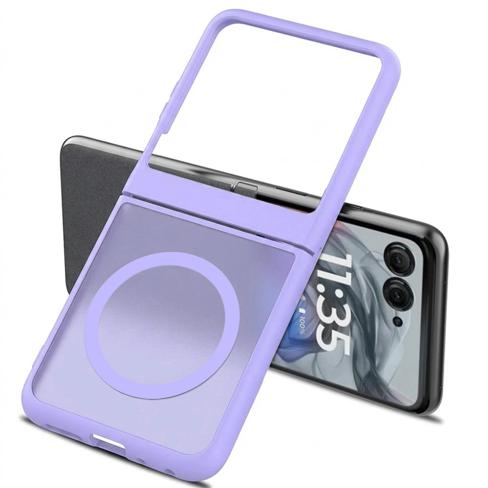 Custodia Smoke per Motorola Razr 70 / 60 / 50 5G, Skin Touch, per MagSafe, Viola