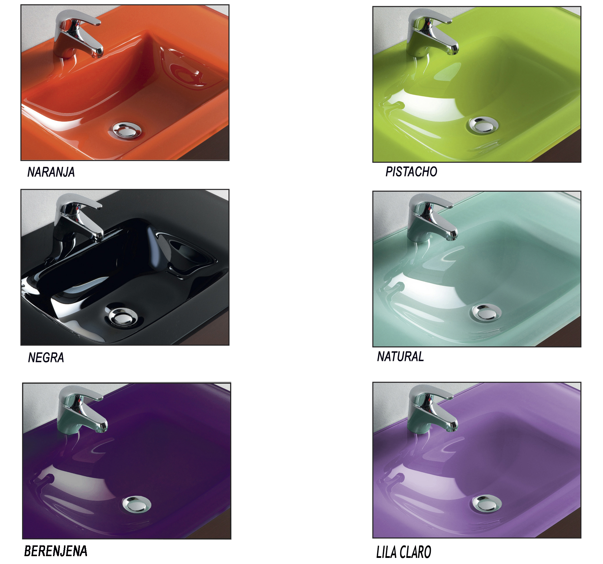 Conjunto Mueble de Baño CLAUDIA 80 CM Blanco, lavabo cristal NARANJA