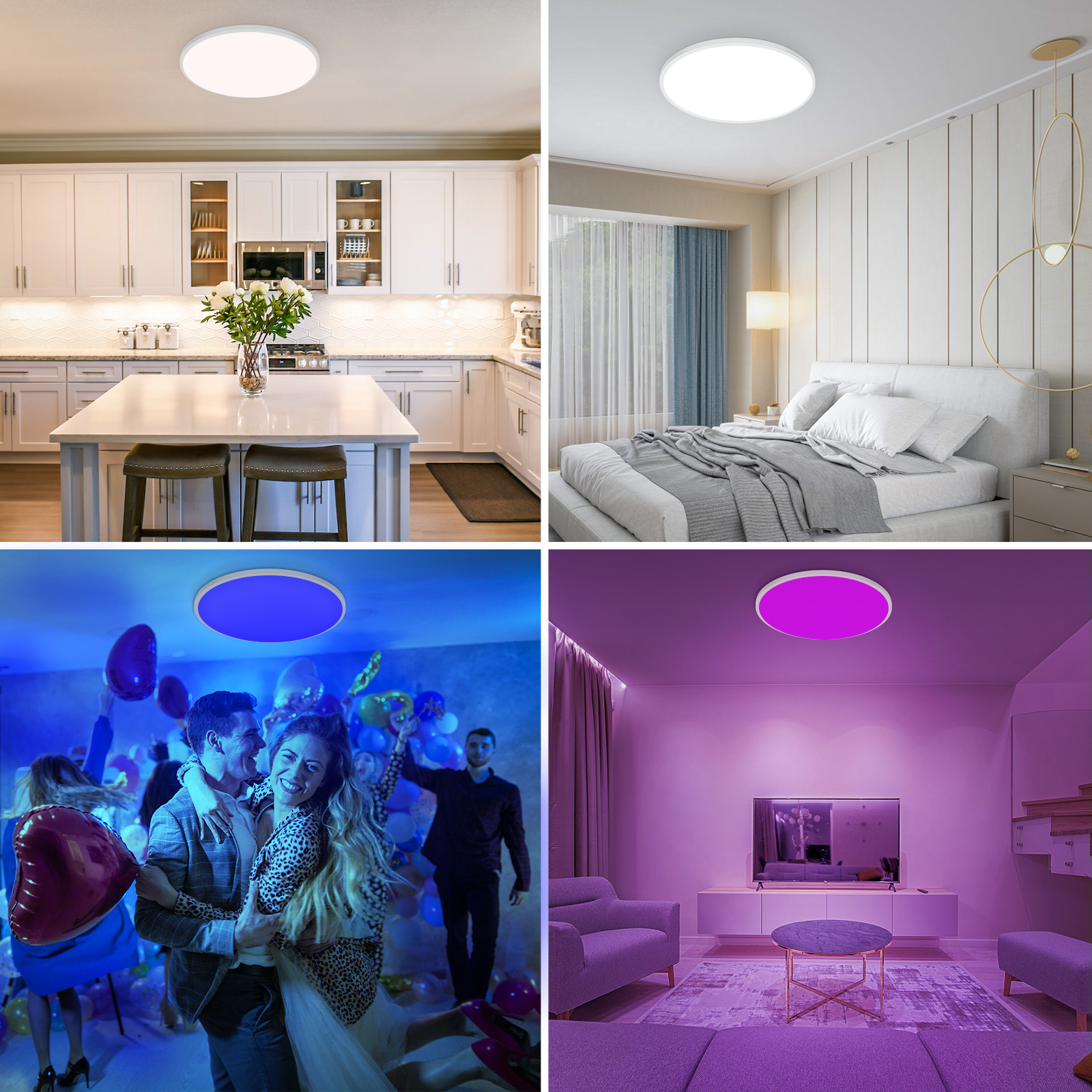Plafonnier LED RGB rond 2