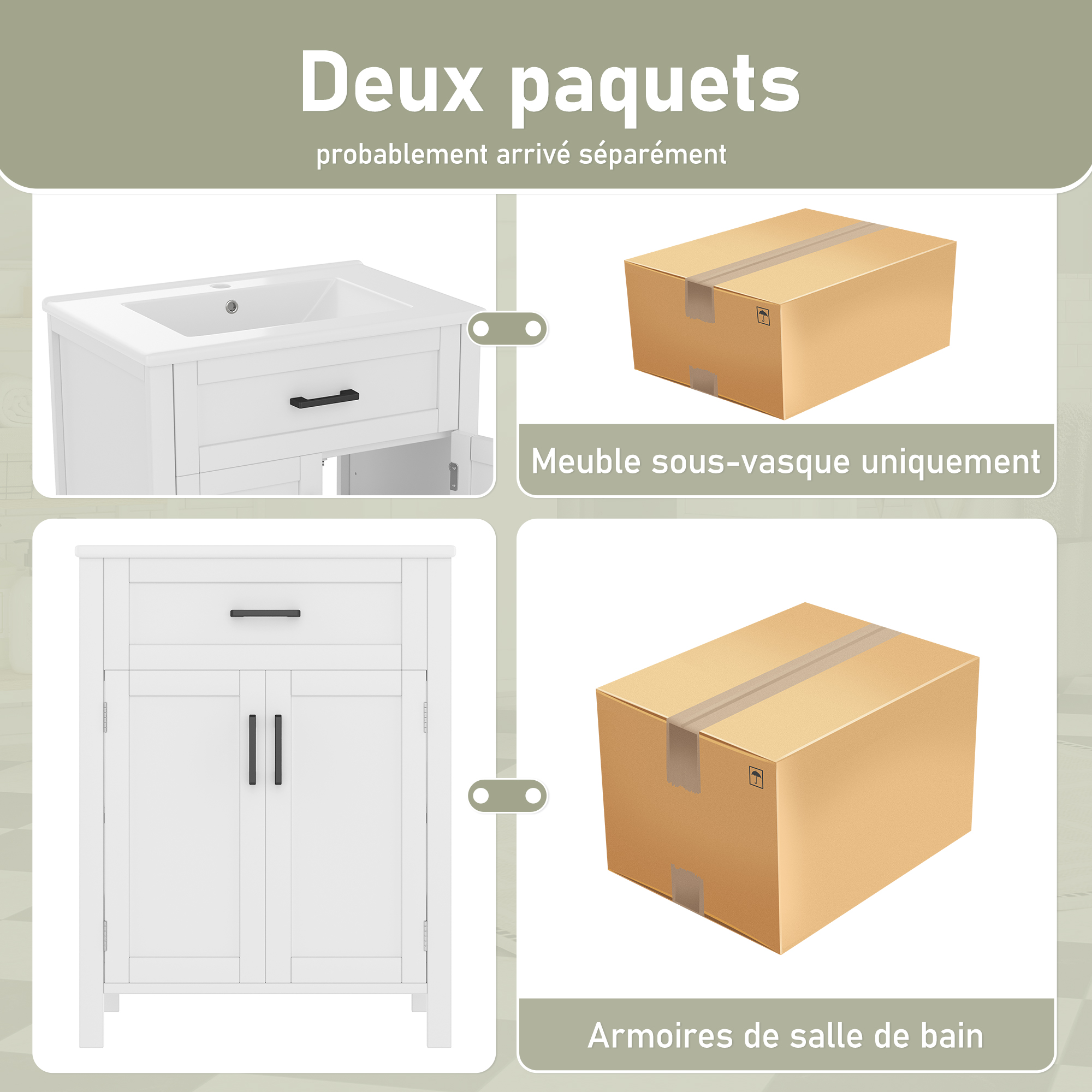 Détail du meuble vasque