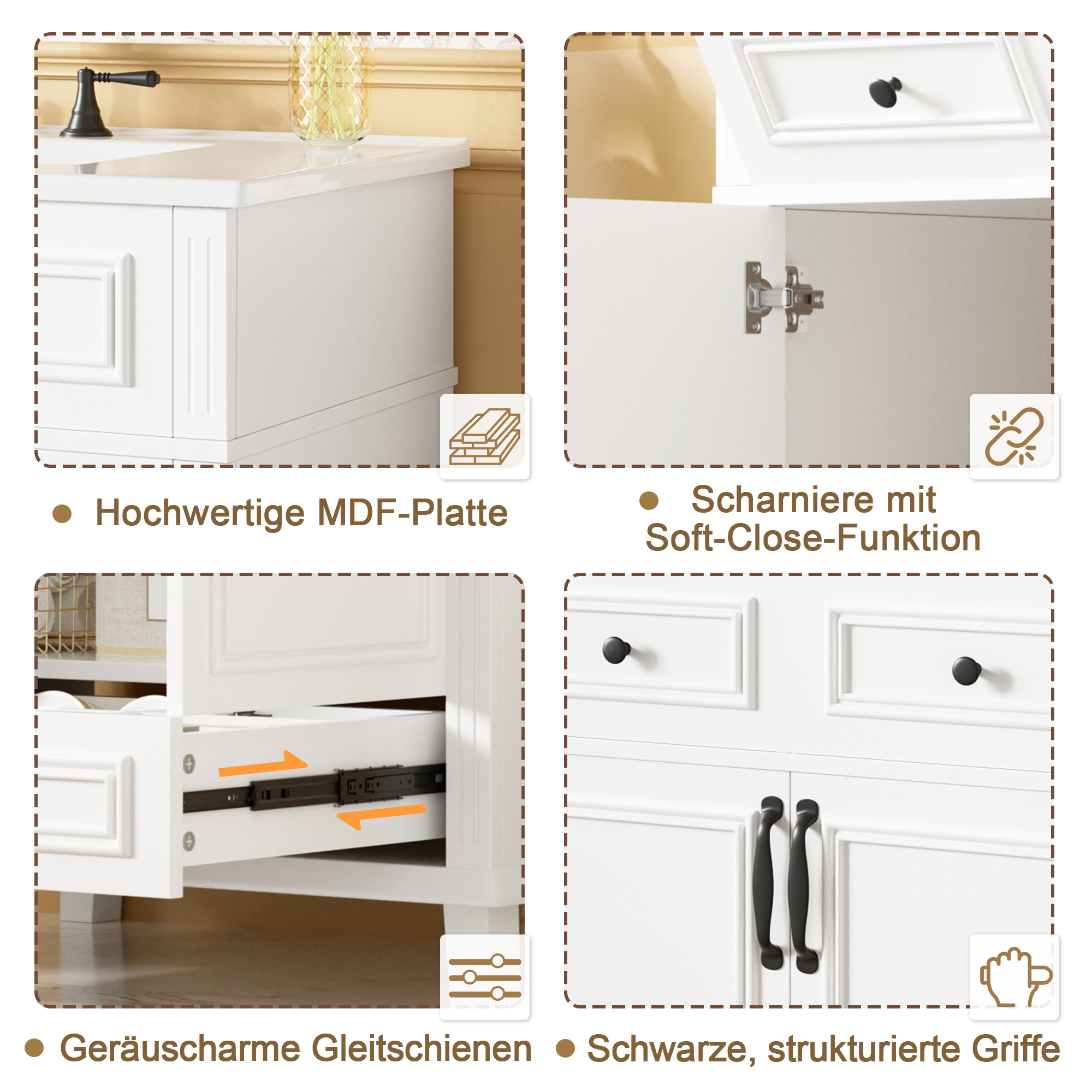 2 portes avec charnières soft-close