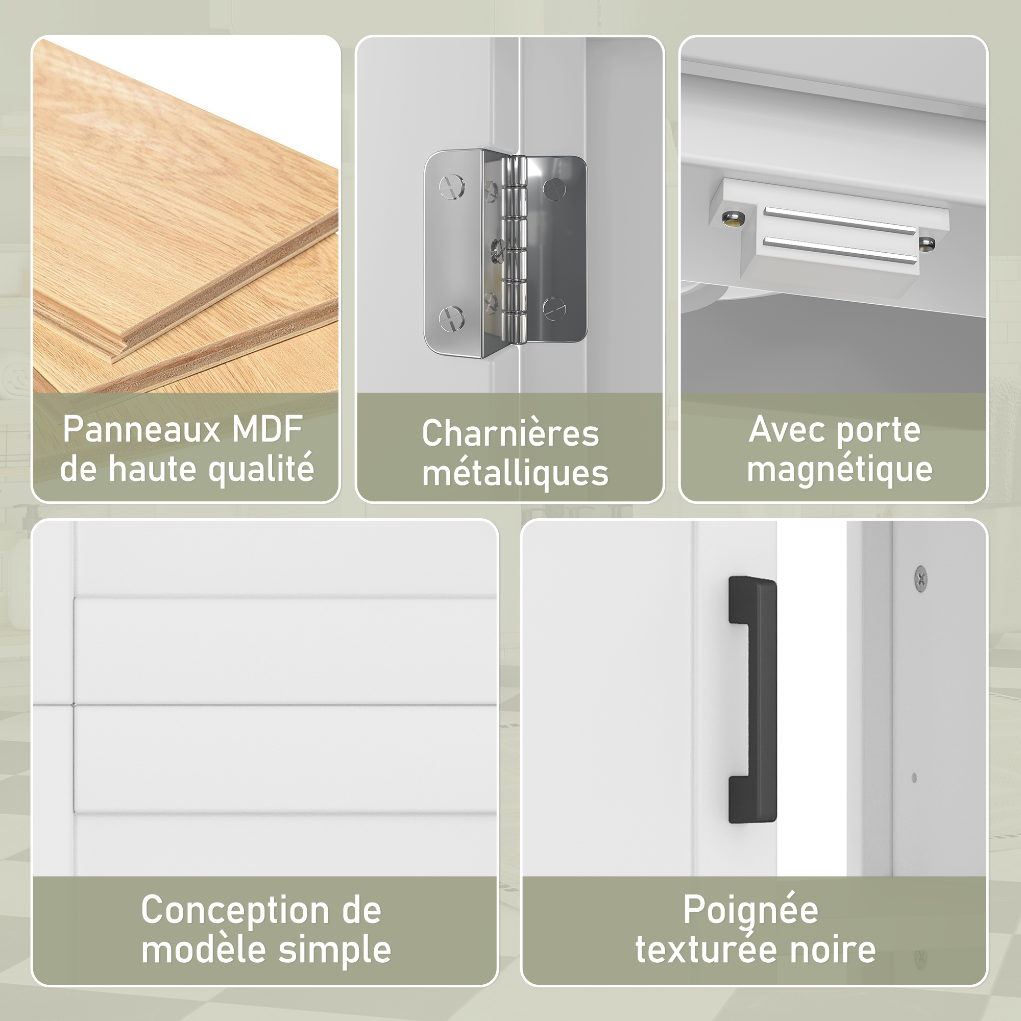 Détail du meuble vasque
