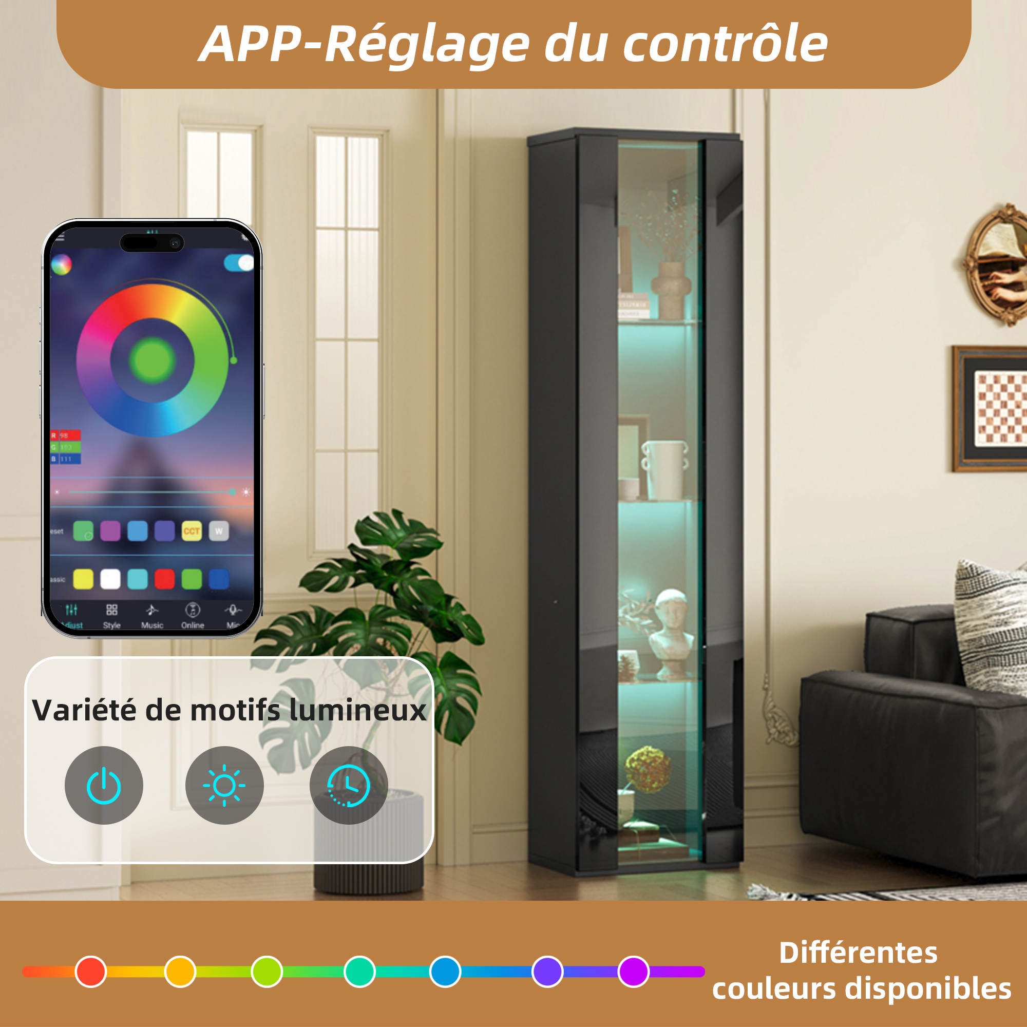 Détail du vitrine