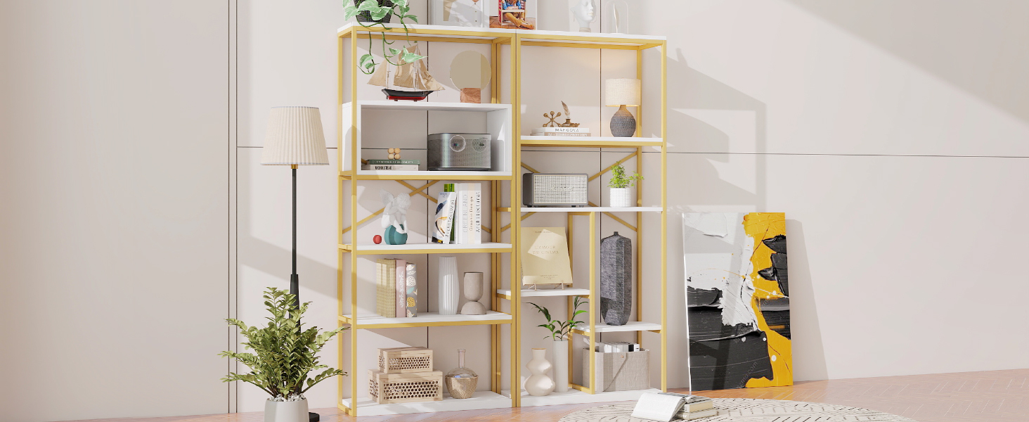 Design harmonieux blanc et or