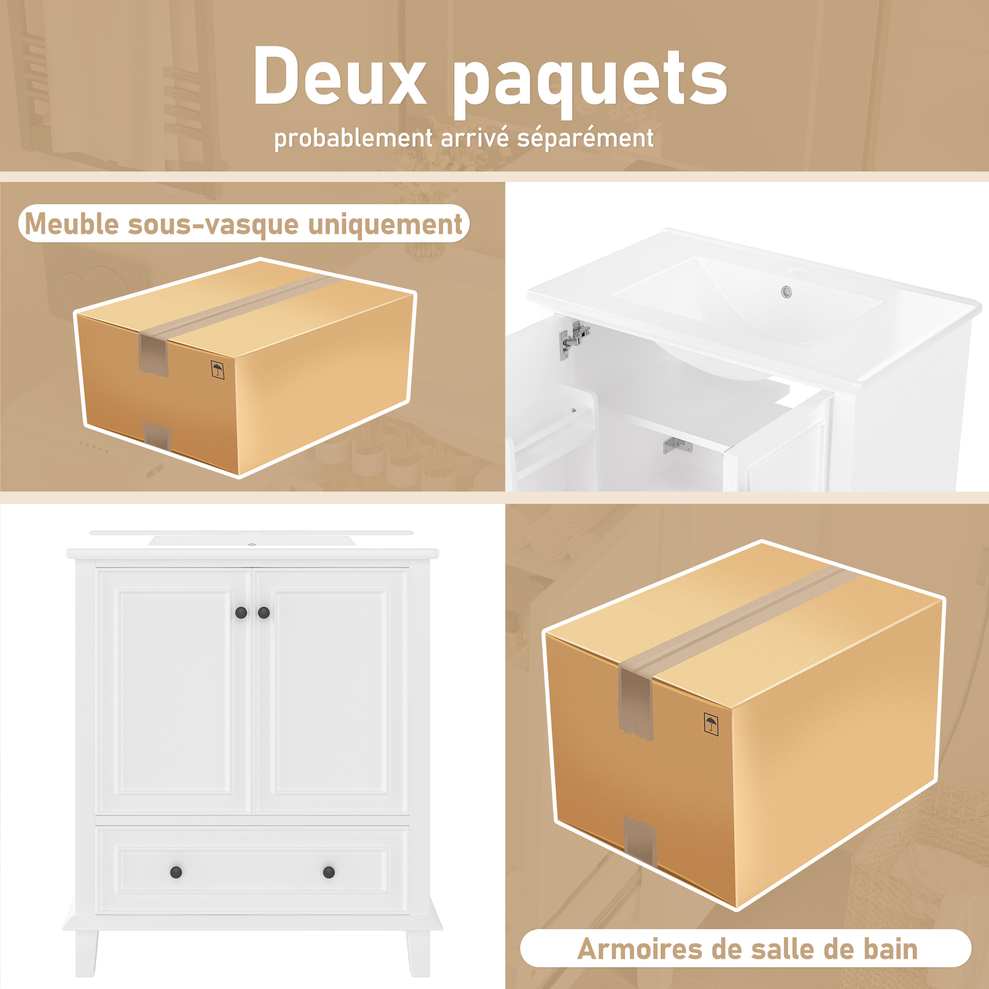 Détail du meuble vasque