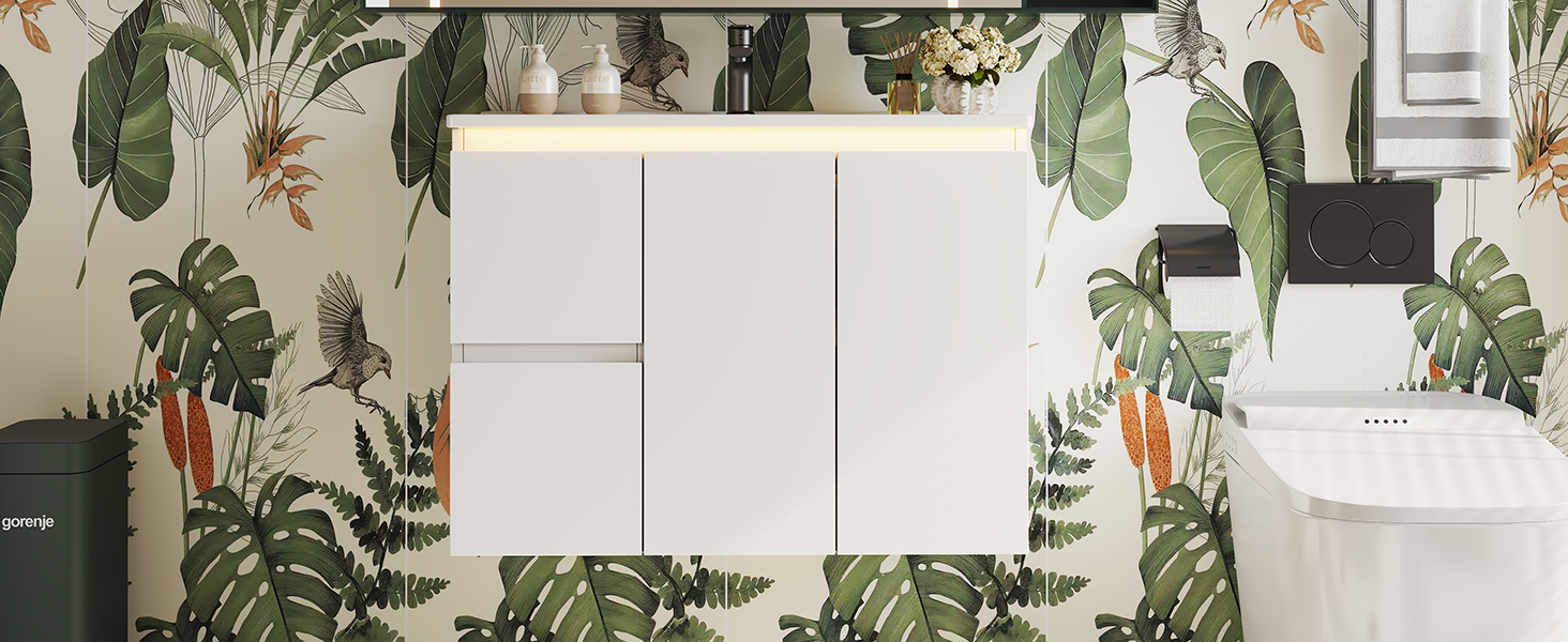 Détail du meuble vasque