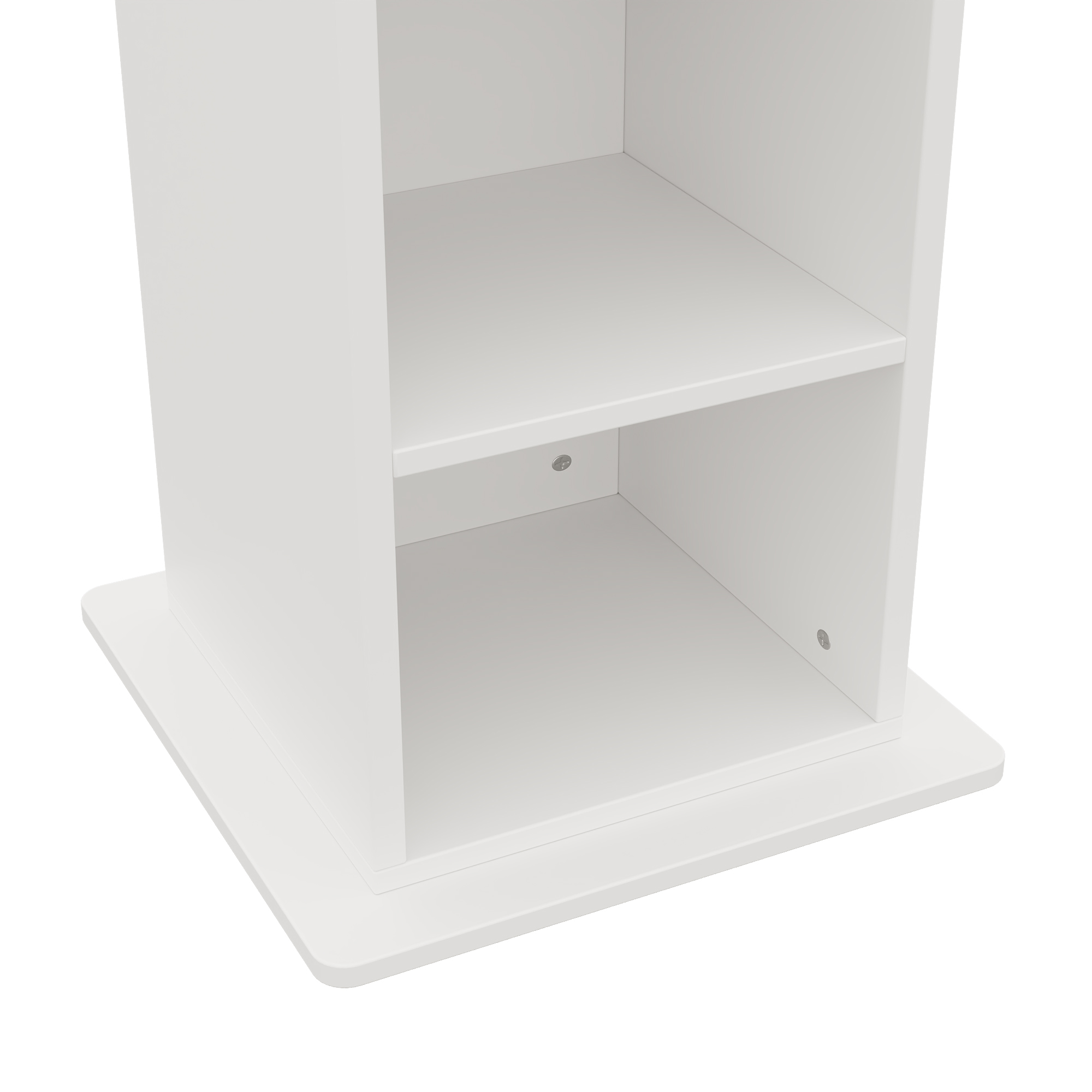 Vitrine 45 x 45 x 168 cm, pivotante, MDF, Blanc - vue complémentaire