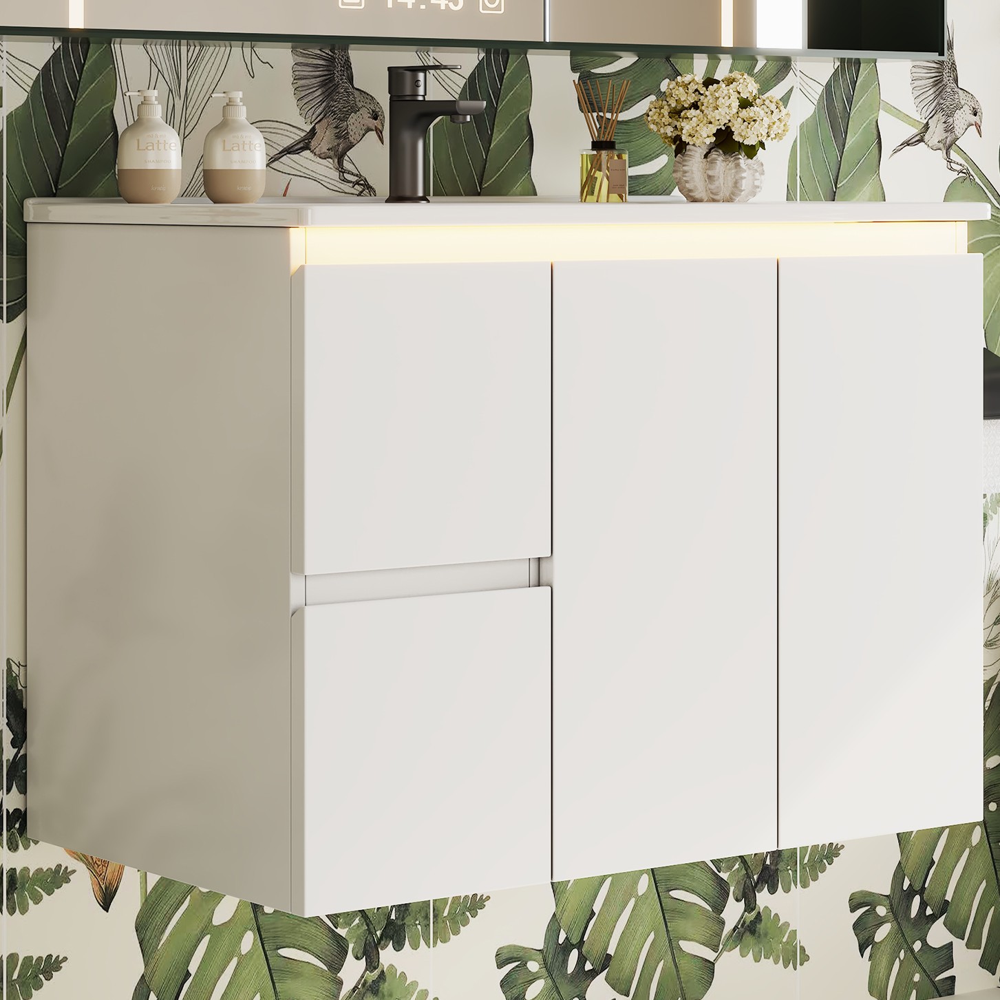 Détail du meuble vasque