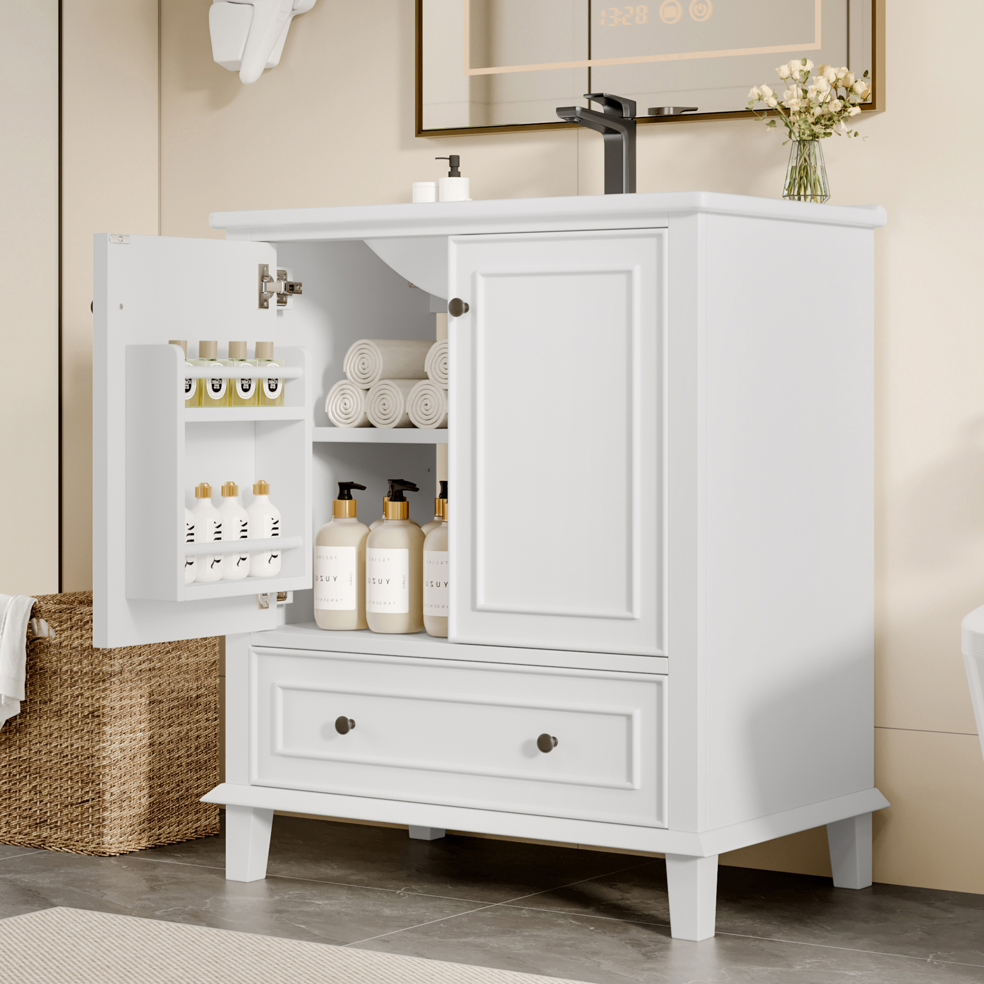 Meuble de salle de bain blanc - Vue principale