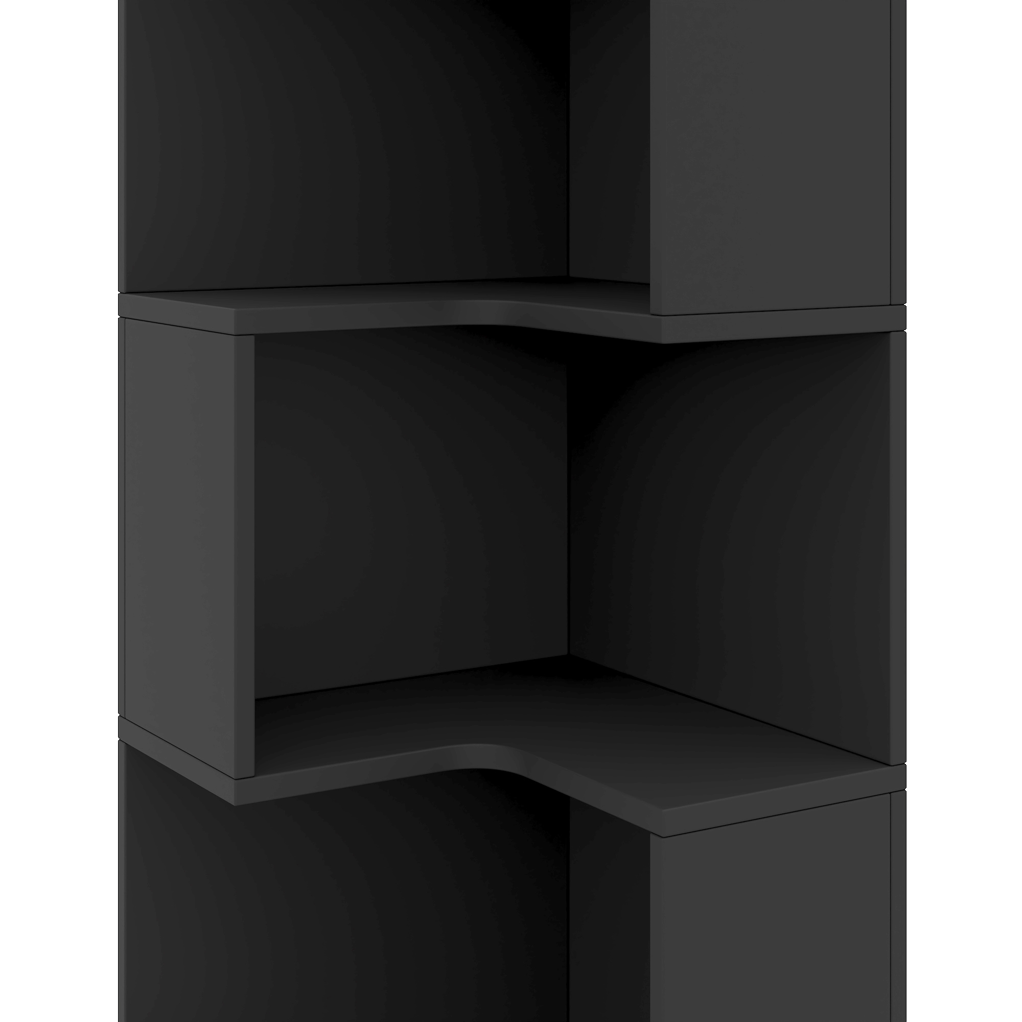 Étagère de rangement, rangement intégré, 45 x 43,5 x 180 cm, MDF, noir - vue 3