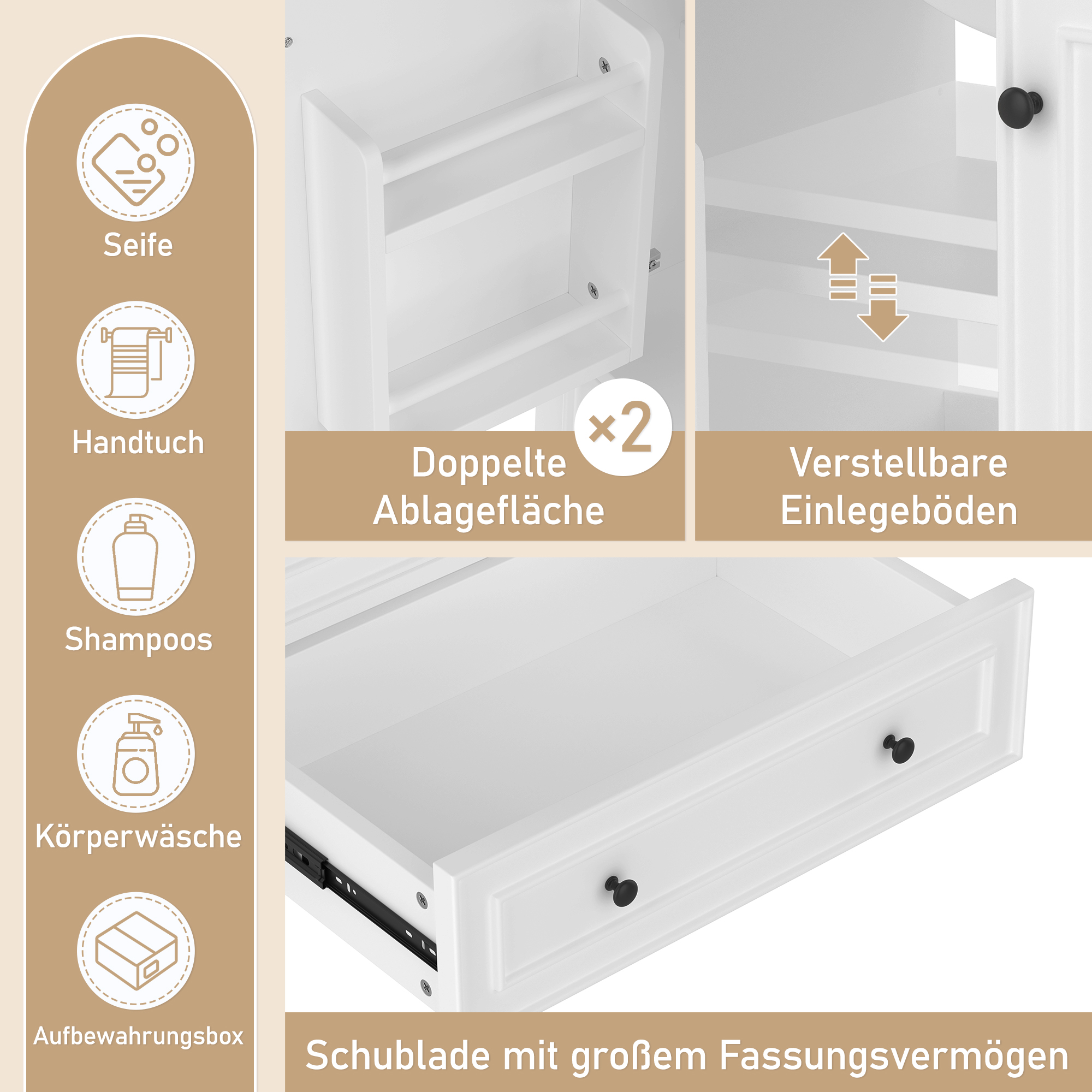 2 portes avec étagères