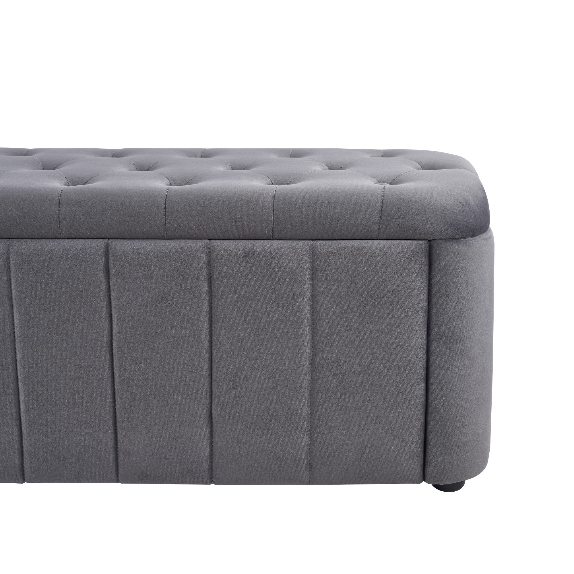 Banc rembourré en velours avec boutons, coins arrondis, pour salon, chambre et entrée, design classique, confort pour chaussures, lecture et repos, style élégant, beaucoup de fonctions, usage quotidien durable - image 8